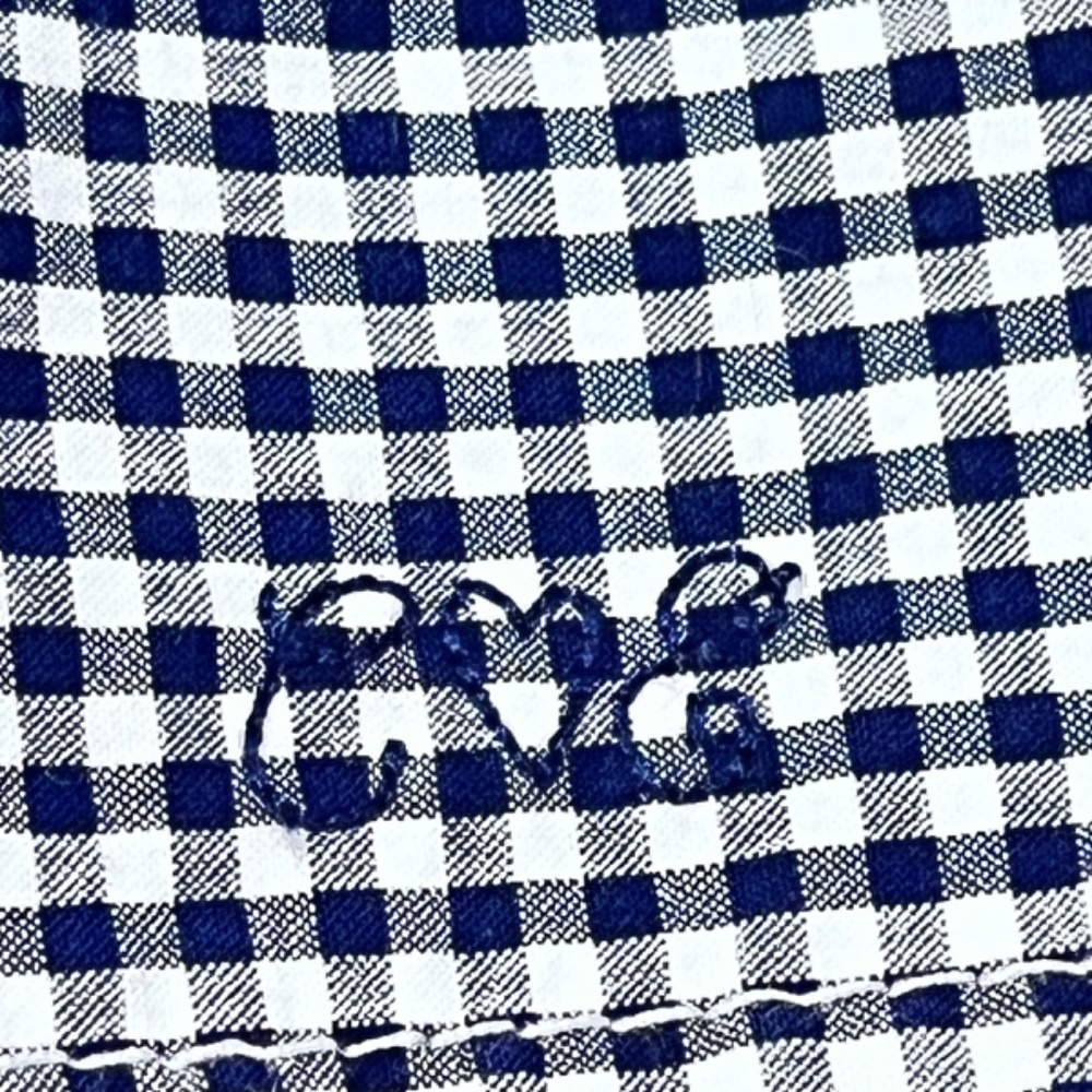 Current Elliott Gingham Pattern Navy Button Up Dr… - image 6